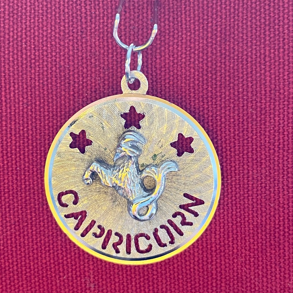 Very Unique VTG Silver Capricorn Cutout Charm - Picture 8 of 13